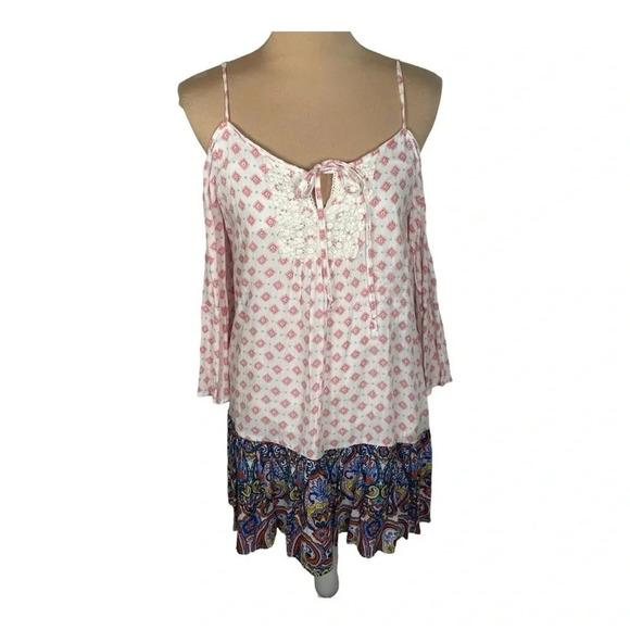 As‎ U Wish Boho Tunic Dress Small - Picture 1 of 8